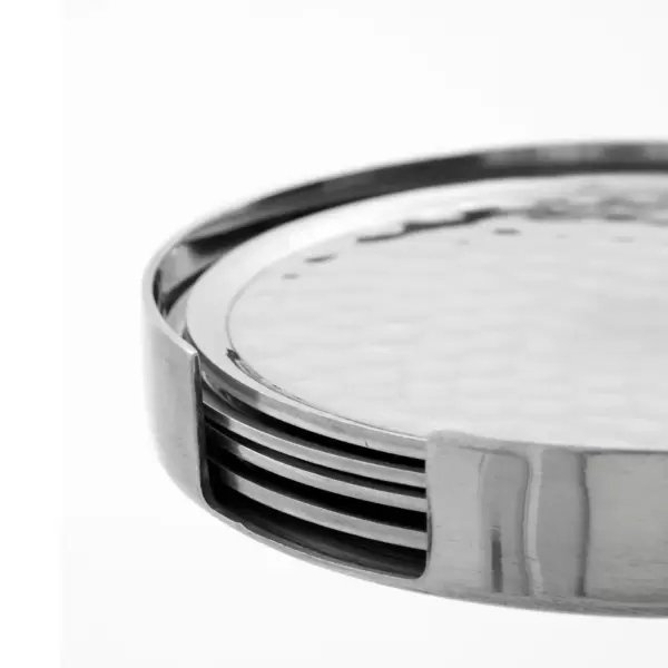 House Doctor - 4 stk. Glasbrikker Coaster, Sølvfinish House Doctor - 4 stk. Glasbrikker Coaster, Sølvfinish