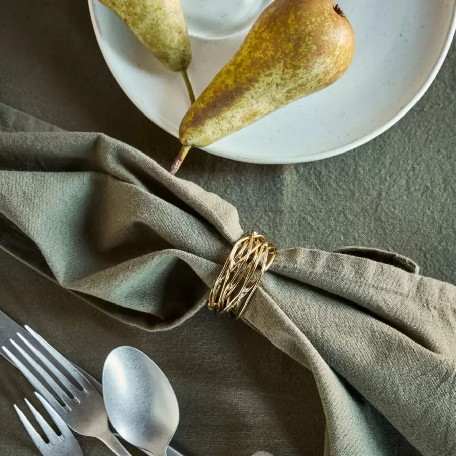 House Doctor - Servietringe 4 stk. gylden