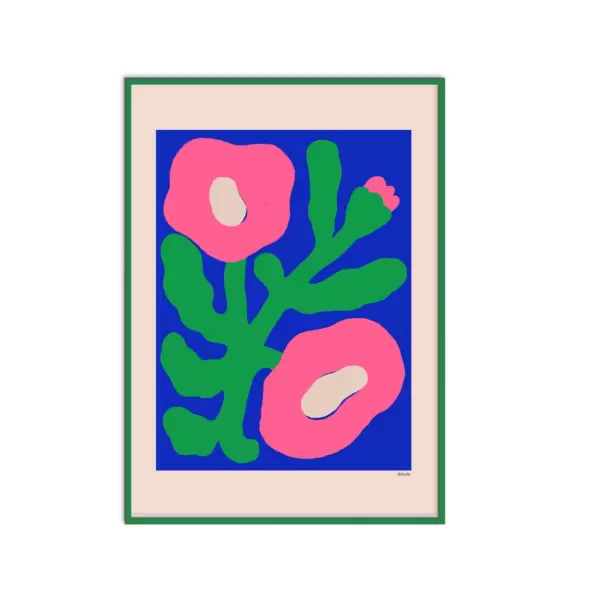 The Poster Club -  Pink Poppies inkl. ramme 30*40