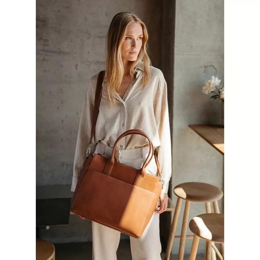 Birkmond - Ravenna skuldertaske, Cognac