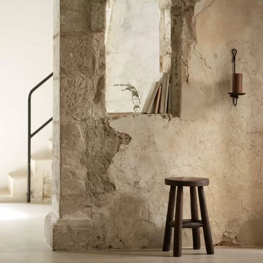 TineK Home - Væglysestage Ball Sort Jern, H:40