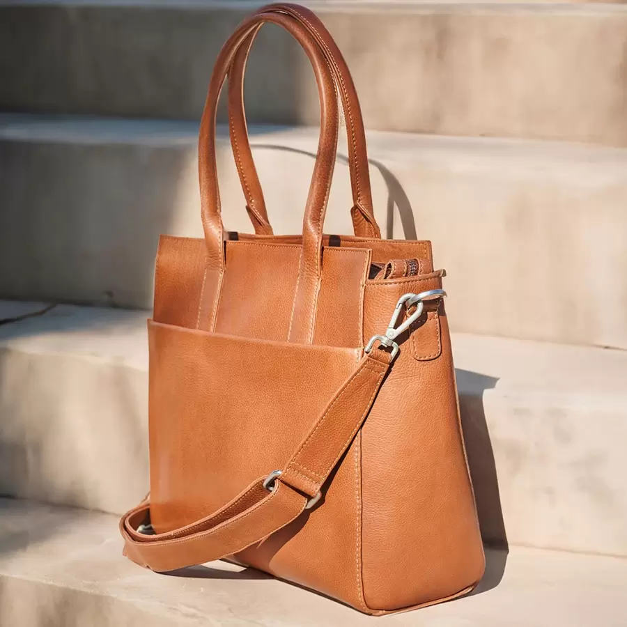 Birkmond - Ravenna skuldertaske, Cognac