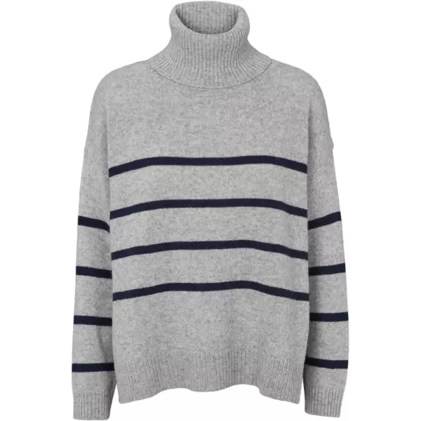 Basic Apparel - Lise stribet rullekrave strik sweater