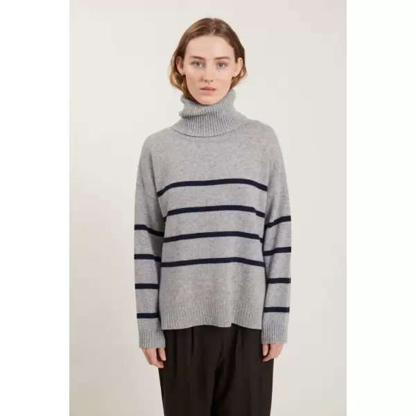 Basic Apparel - Lise stribet rullekrave strik sweater
