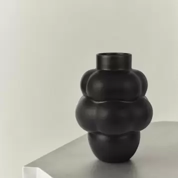 Louise Roe - Ceramic Balloon Vase #04, Ink Black