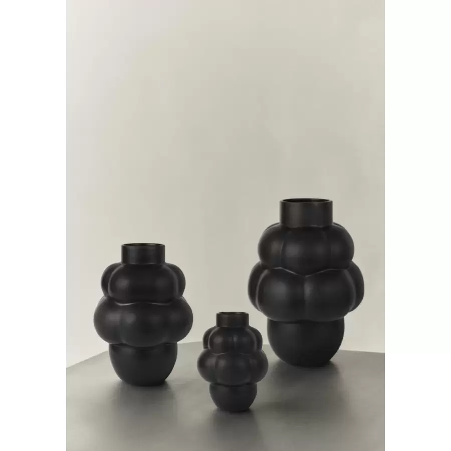 Louise Roe - Ceramic Balloon Vase 04 Ink Black