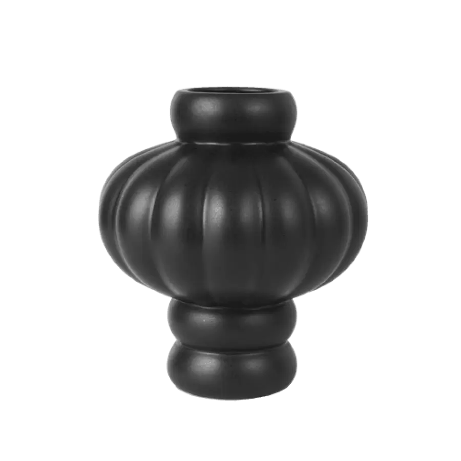 Louise Roe - Ceramic Balloon Vase 08 Ink Black