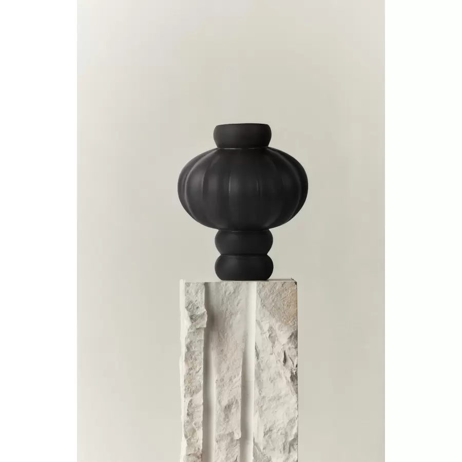 Louise Roe - Ceramic Balloon Vase 08 Ink Black