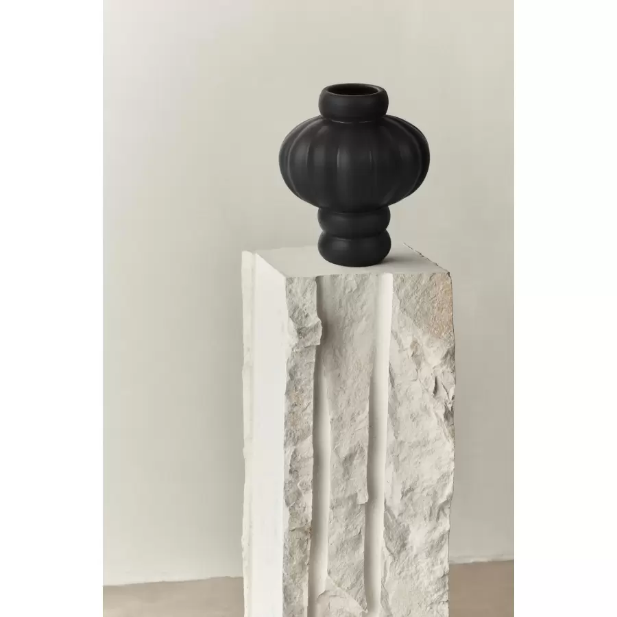 Louise Roe - Ceramic Balloon Vase 08 Ink Black