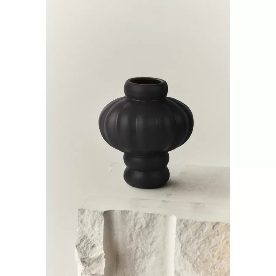 Louise Roe - Ceramic Balloon Vase 08 Ink Black