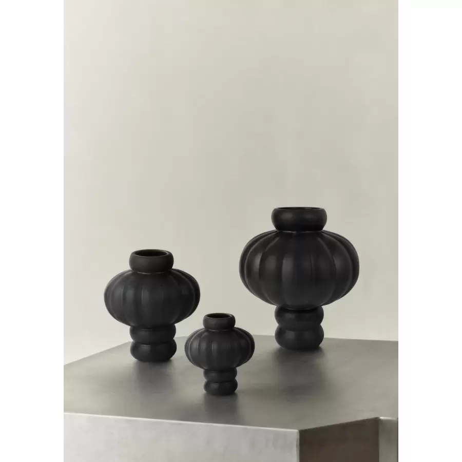 Louise Roe - Ceramic Balloon Vase 08 Ink Black