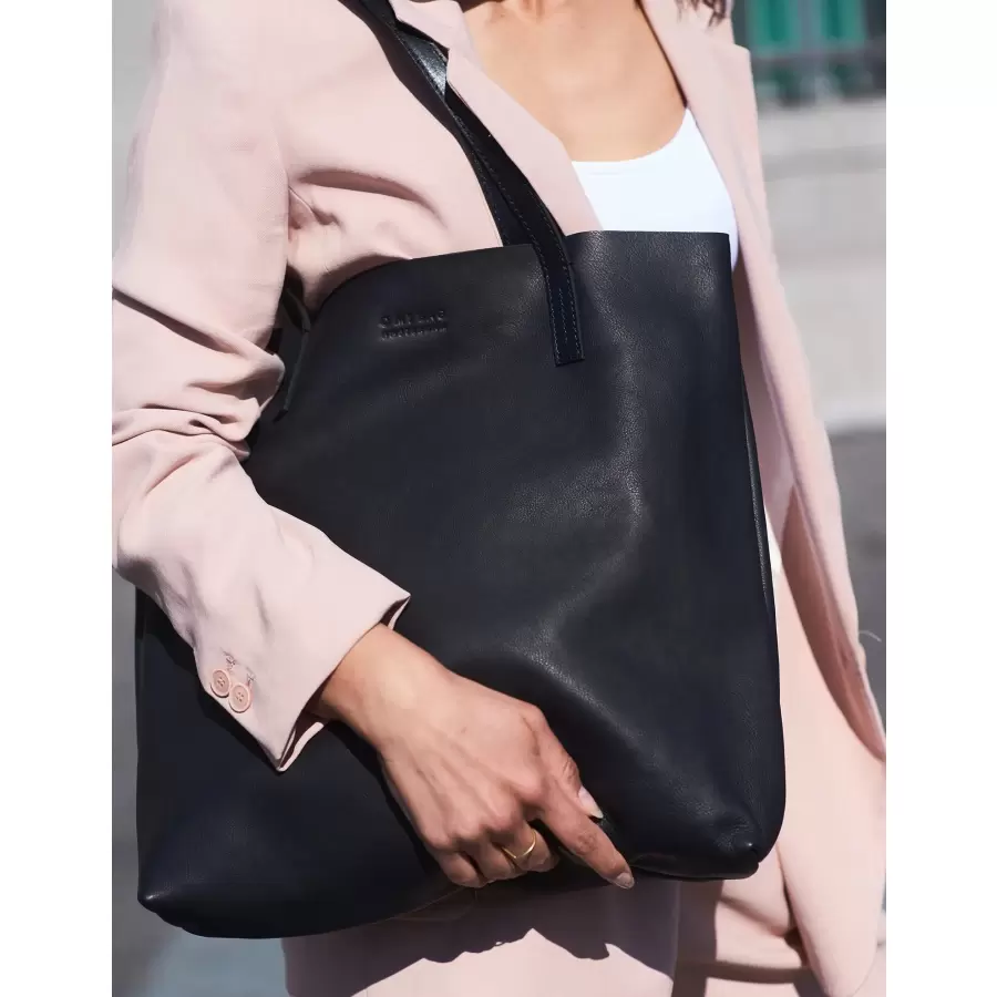 O My Bag - Georgia Black Soft Grain Leather, Black