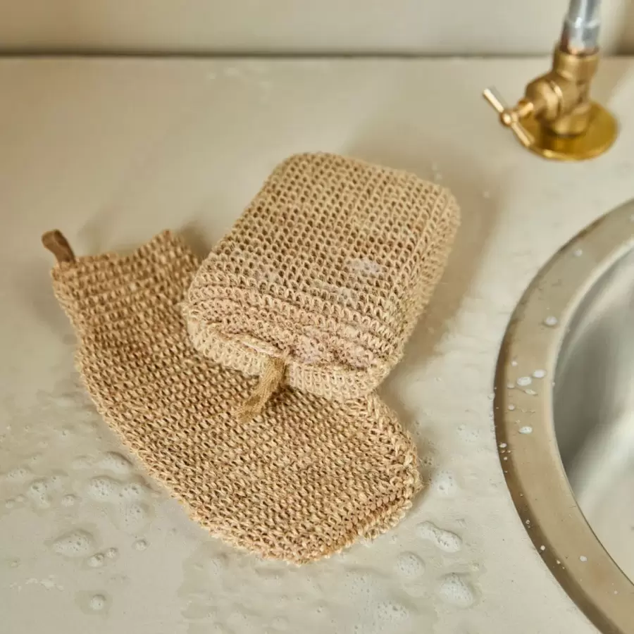 meraki - Svamp og Exfolierende handske, Jute