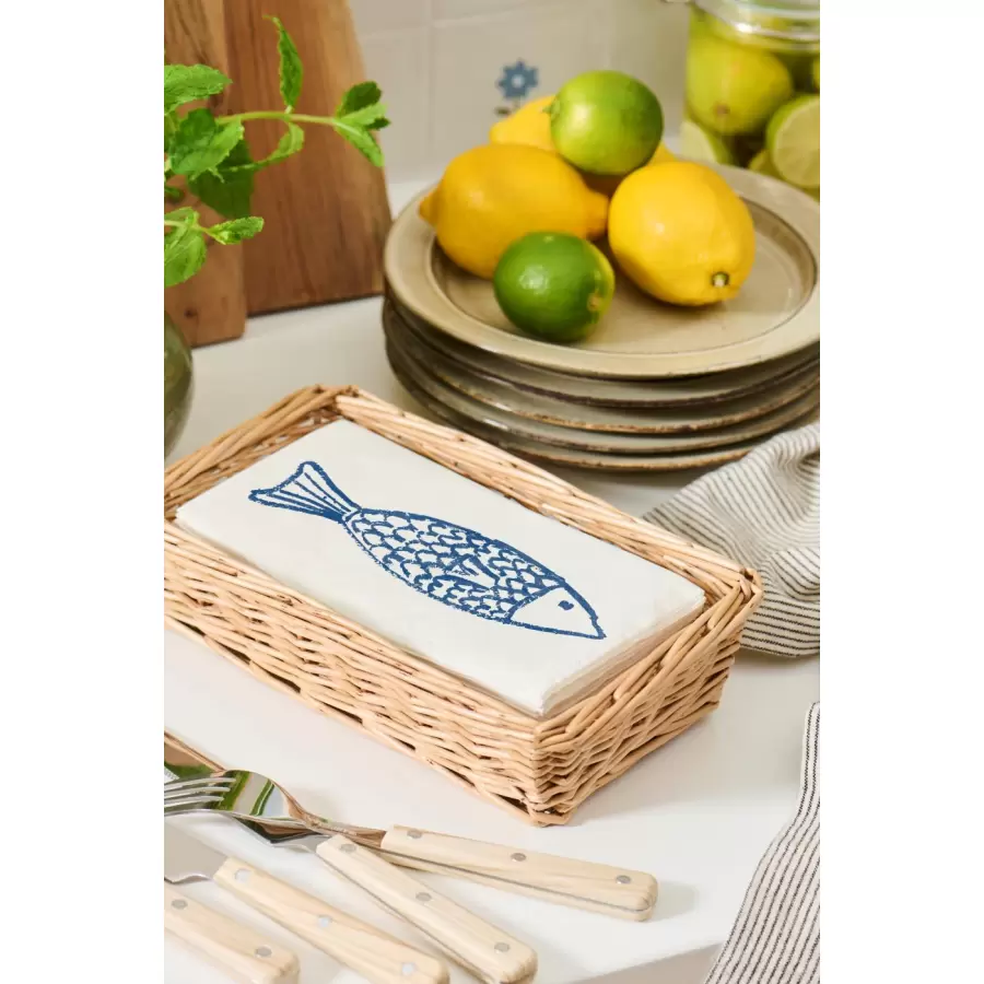 Ib Laursen - Papirservietter, Blå fisk 16 stk.