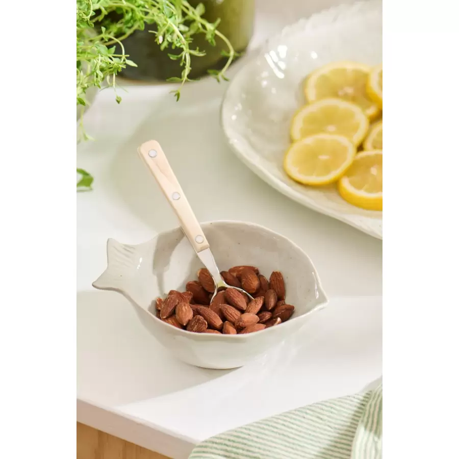 Ib Laursen -  Skål Ocean White fiskeformet