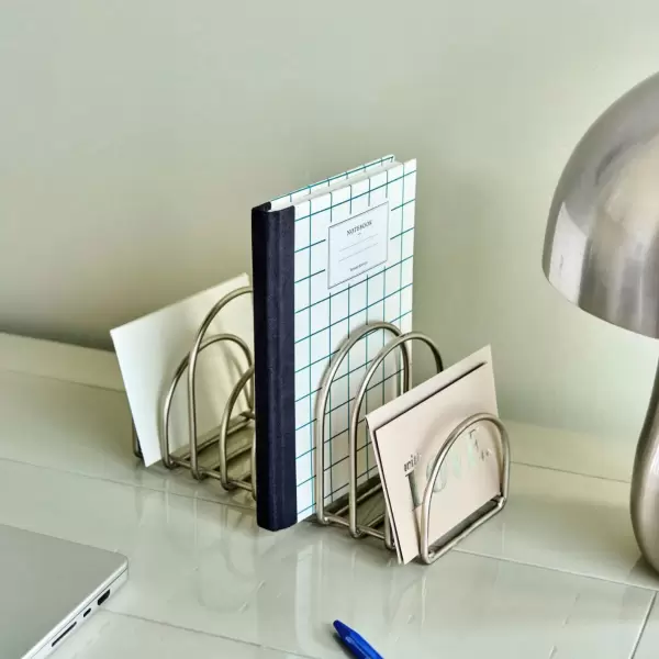 House Doctor - Organizer Pampi, Børstet Sølvfinish