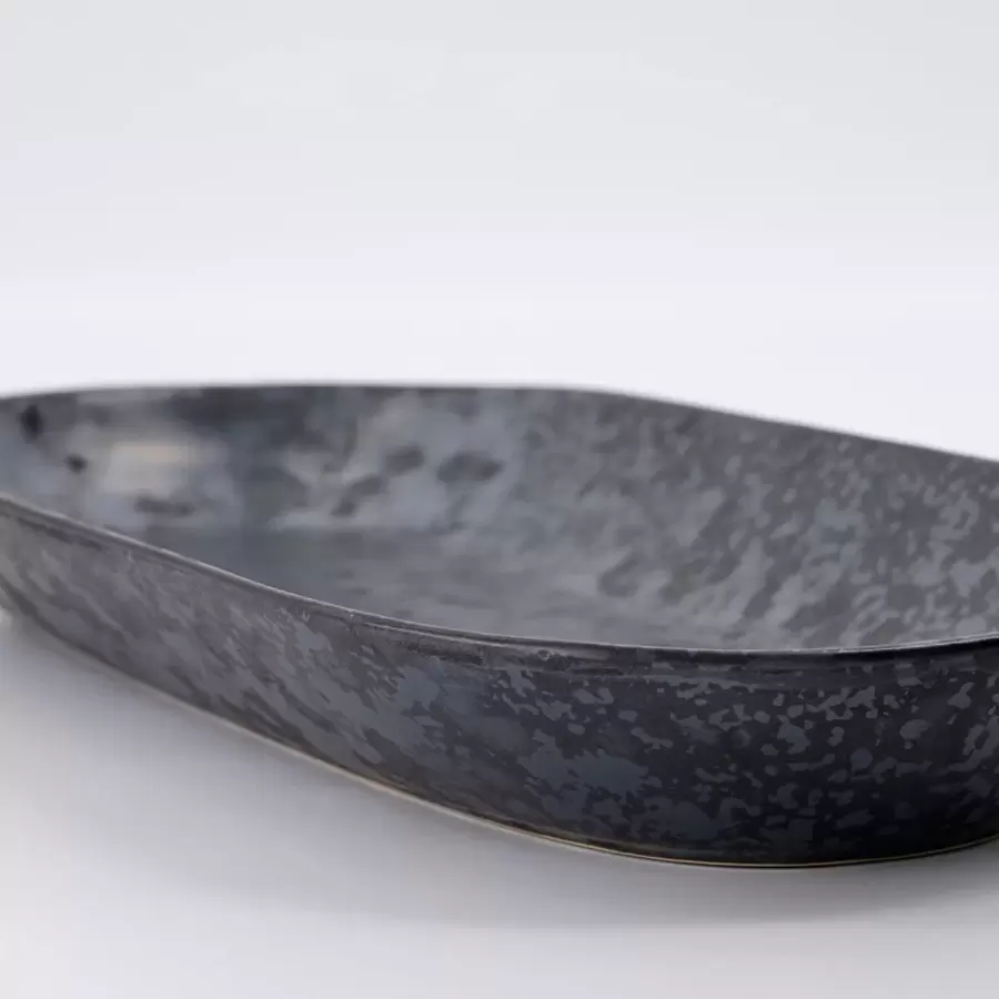 House Doctor - Servingsfad Pion, Sort/Brun L:38