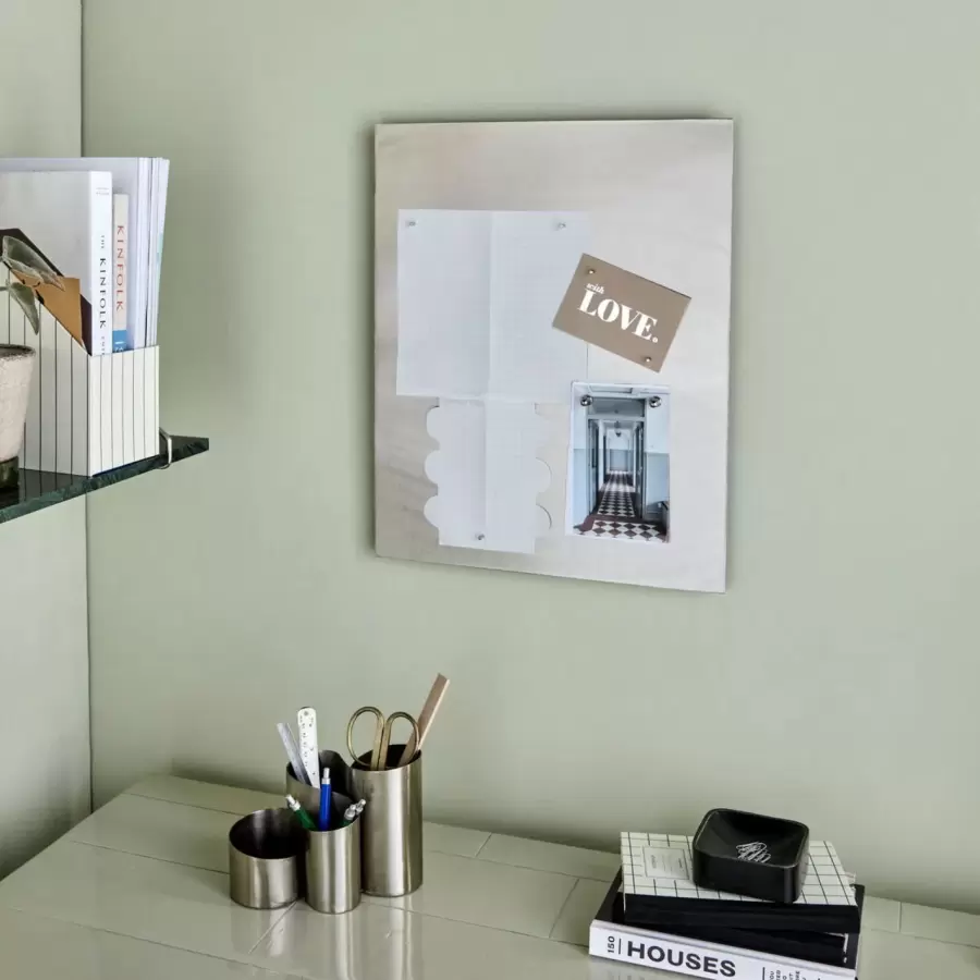 House Doctor - Magnetisk opslagstavle Nema, Børstet Sølvfinish 40*50