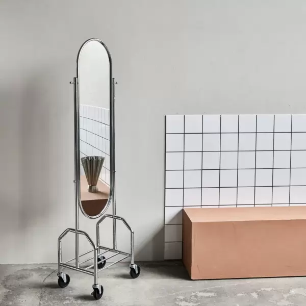 House Doctor - Gulvspejl Image, Sølvfinish H: 180 - Hent selv