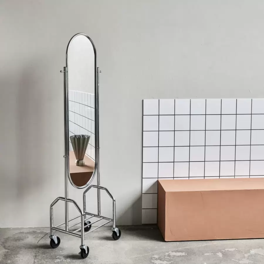 House Doctor - Gulvspejl Image, Sølvfinish H: 180 - Hent selv