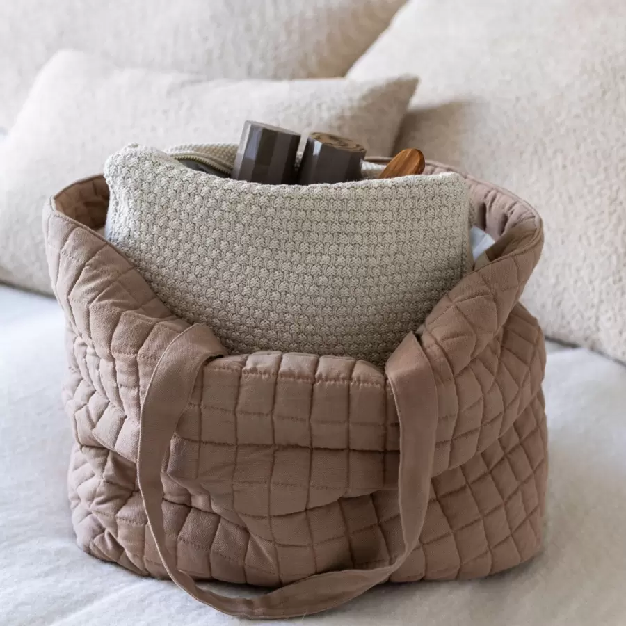 By LOHN - Strikket Toilettaske Petra, Beige Melange