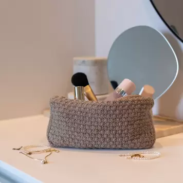 By LOHN - Strikket Clutch Petra, Tiger Melange