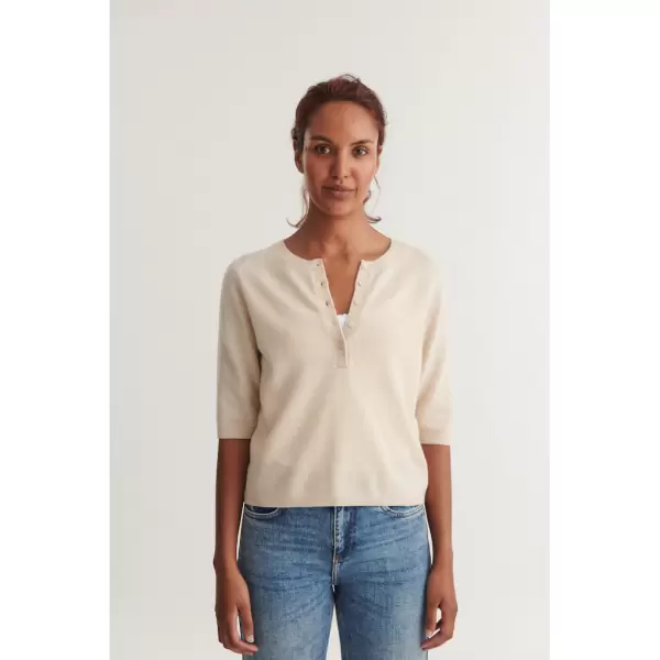 Basic Apparel - Selem Granddad Tee, Moonbeam Basic Apparel - Selem Granddad Tee, Moonbeam