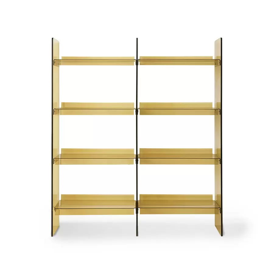 HK living - Reol Acrylic Cabinet, Olive Green - Hent selv