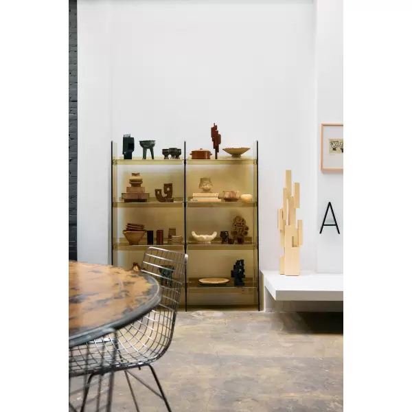 HK living - Reol Acrylic Cabinet, Olive Green - Hent selv