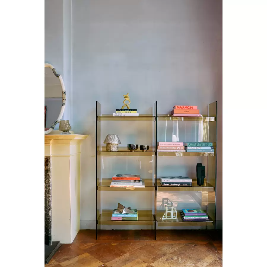 HK living - Reol Acrylic Cabinet, Olive Green - Hent selv