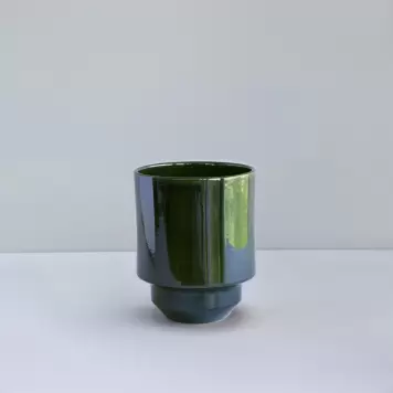 Bergs Potter - Ø:14 Krukke The Hoff Glaseret, Emerald Green - UDEN HUL