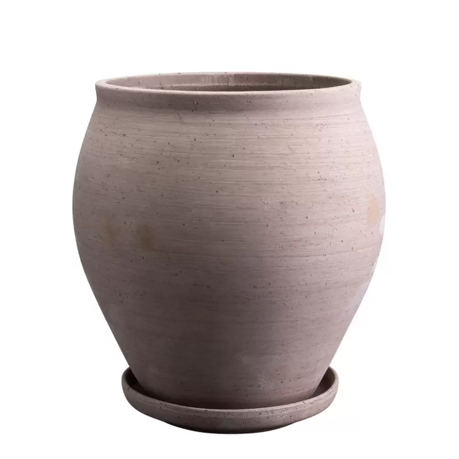 Bergs Potter - Ø:26 Krukke Delphi Uglaseret, Grå - Hent selv