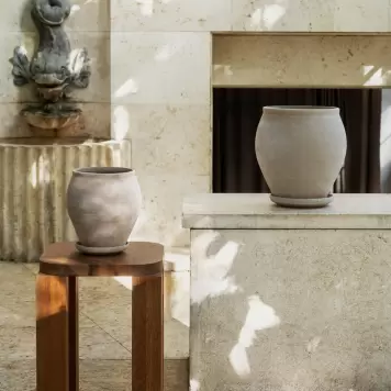 Bergs Potter - Ø:26 Krukke Delphi Uglaseret, Grå - Hent selv