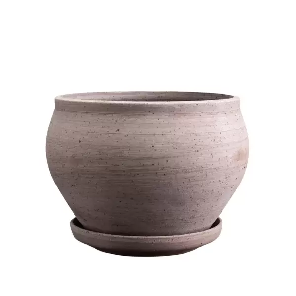 Bergs Potter - Ø:24 Krukke Delphi Low Uglaseret, Grå - Hent selv