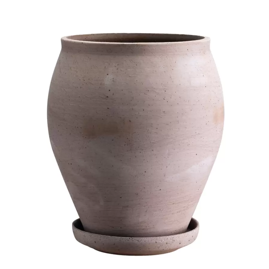 Bergs Potter - Ø:22 Krukke Delphi Tall Uglaseret, Grå - Hent selv