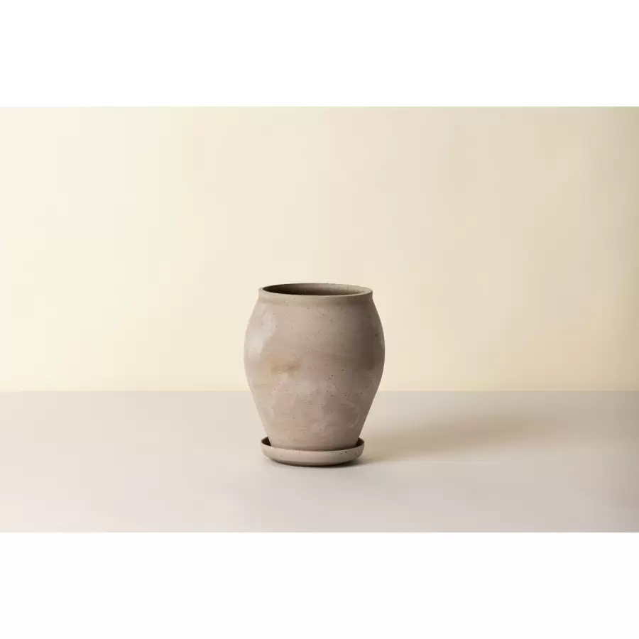 Bergs Potter - Ø:22 Krukke Delphi Tall Uglaseret, Grå - Hent selv