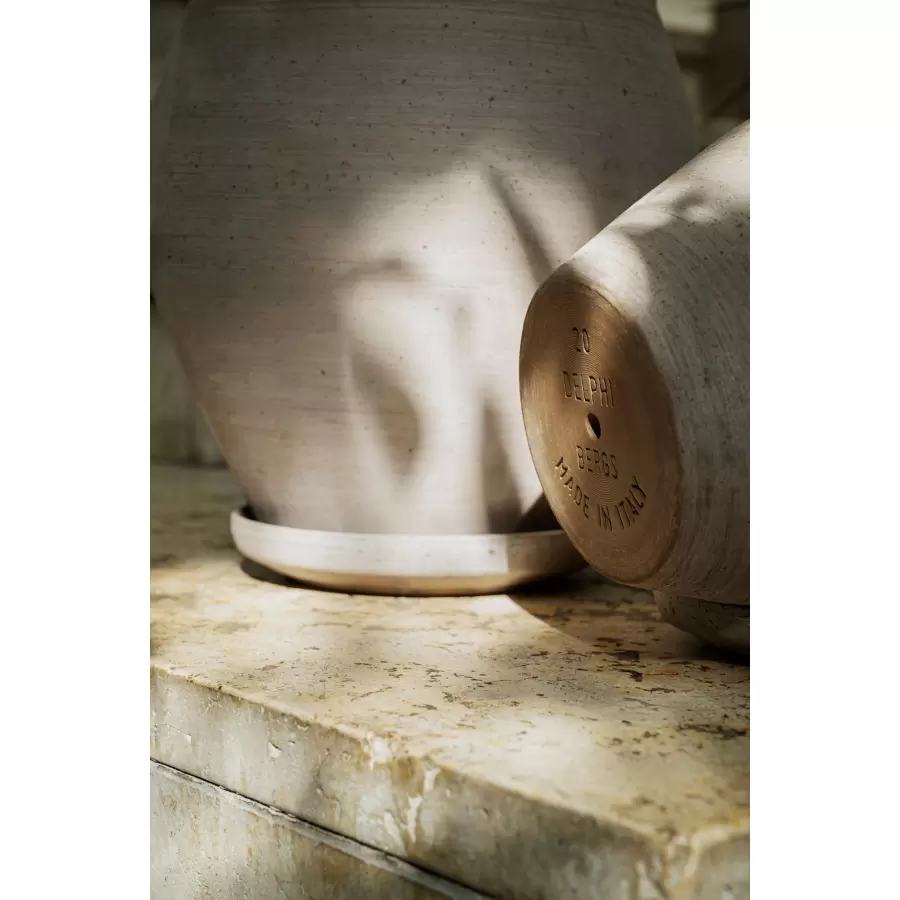 Bergs Potter - Ø:20 Krukke Delphi Uglaseret, Grå - Hent selv