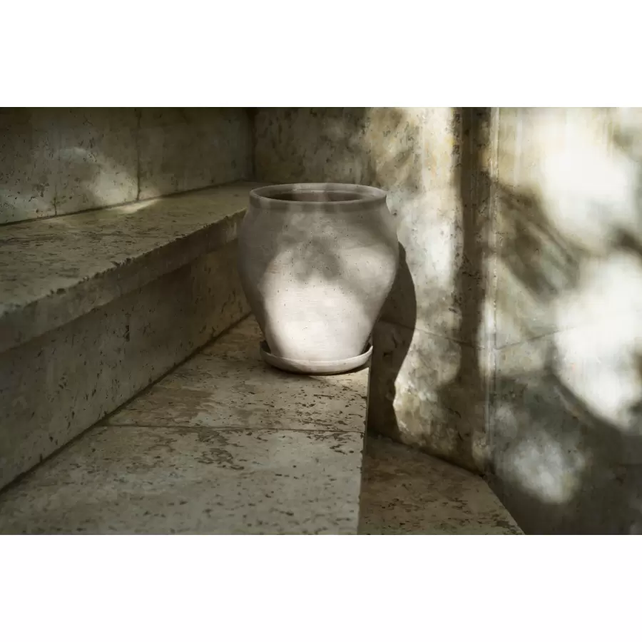 Bergs Potter - Ø:20 Krukke Delphi Uglaseret, Grå - Hent selv