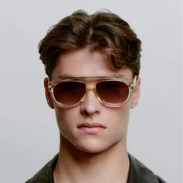 A.Kjærbede - Solbrille Rio, Ecru Transparent 