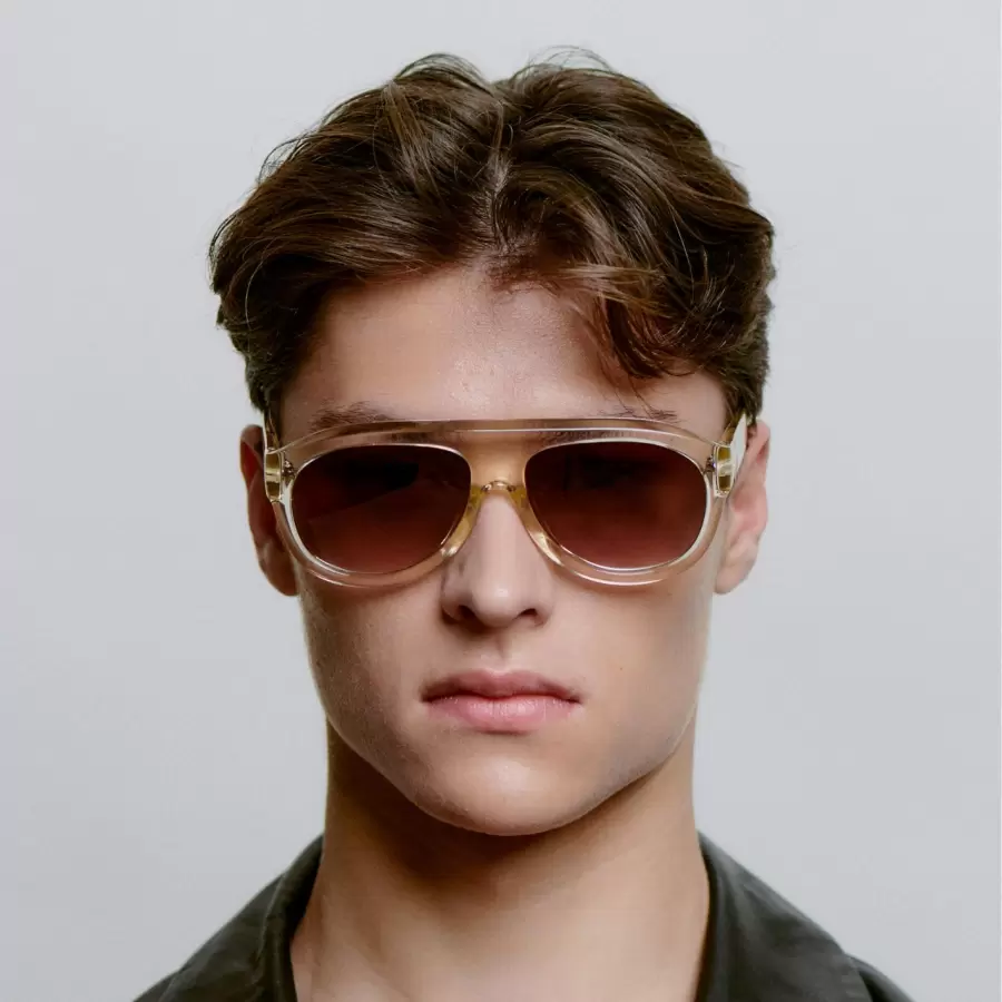 A.Kjærbede - Solbrille Rio, Ecru Transparent 