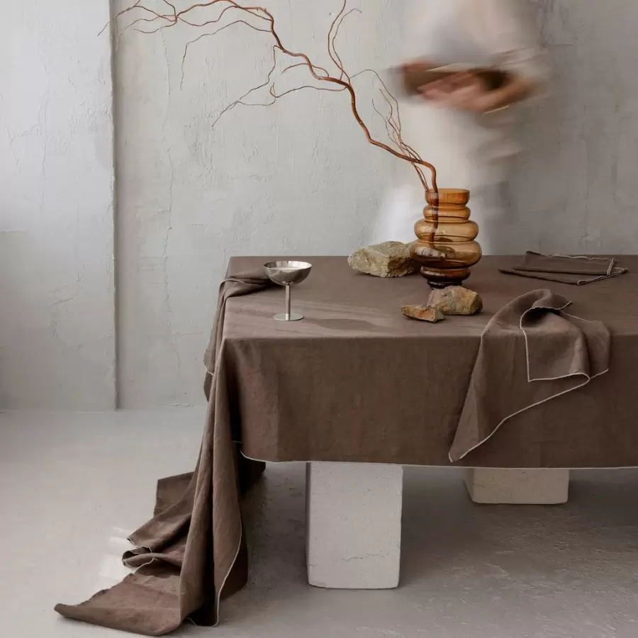 do.design - Hørdug, Stone Cacao 145*250