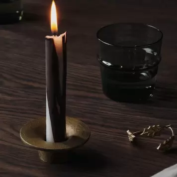 Ferm Living - 2 stk. Dryp stearinlys, Dark Chocolate