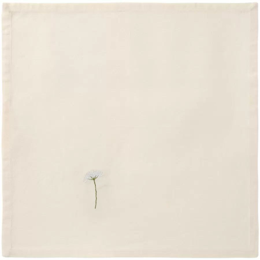 Ib Laursen - Stofserviet Flora, Hvid skærmblomst