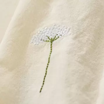 Ib Laursen - Stofserviet Flora, Hvid skærmblomst