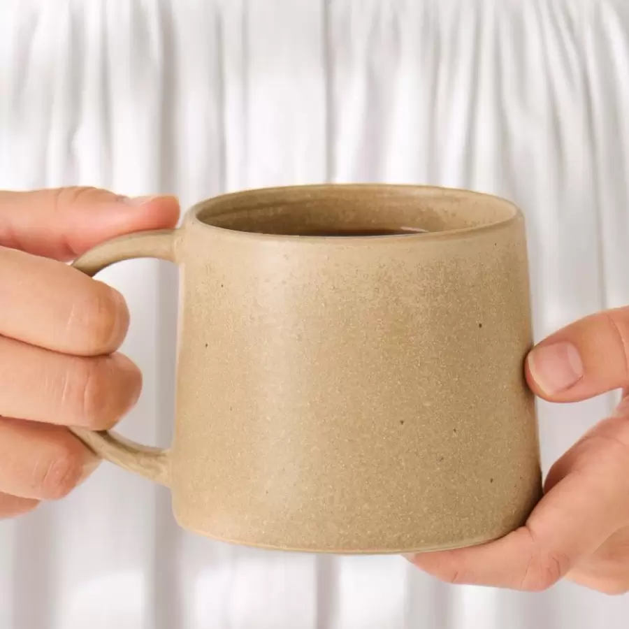 Ib Laursen -  Krus m/hank Stone sandfarvet