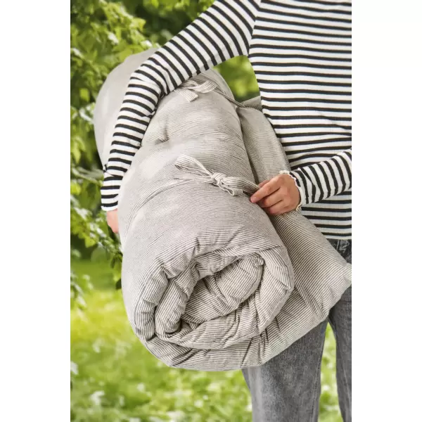 Ib Laursen -  Madras Lina Natur/Tynde sorte striber 70*190