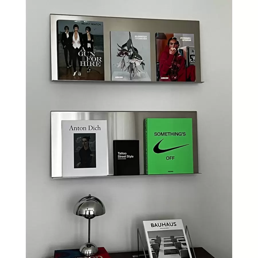 Acier Studio - Bodø Magasinholder, 82,5 cm. børstet rustfri stål