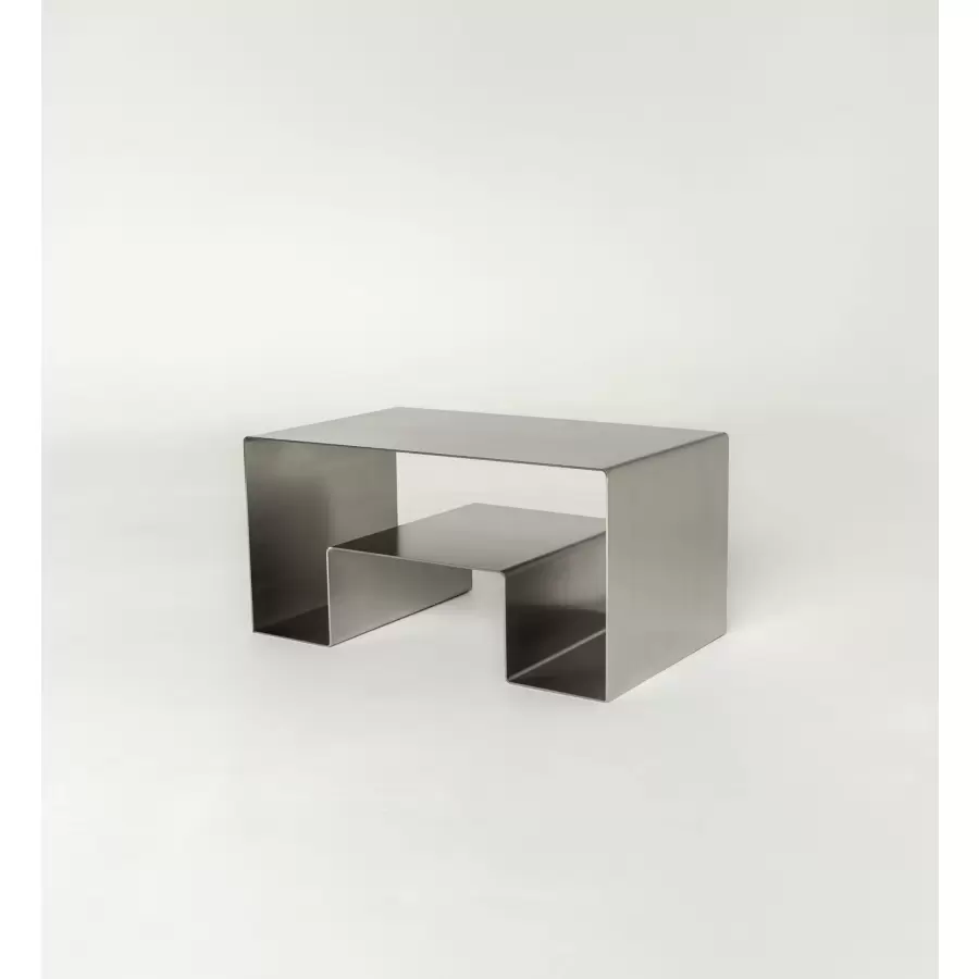 Acier Studio - Uppsala Sofabord, børstet rustfri stål