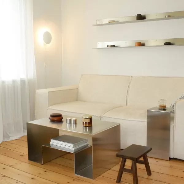 Acier Studio - Uppsala Sofabord, børstet rustfri stål