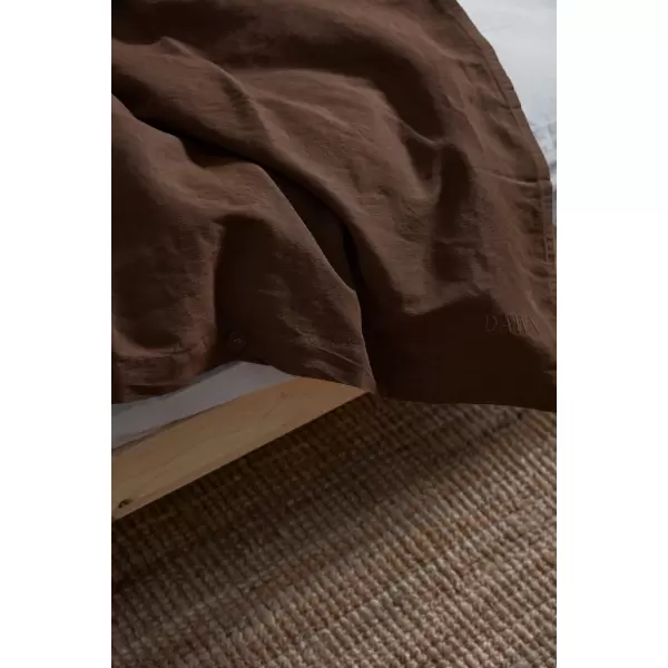 Dawn Designs - Dynebetræk Hør/Bomuld, Chocolate 140*200